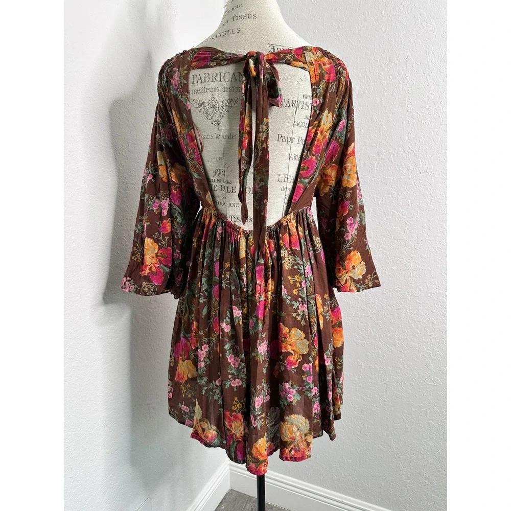 Free People Beck Floral Babydoll Minidress‎ Relaxed Boho Cottagecore